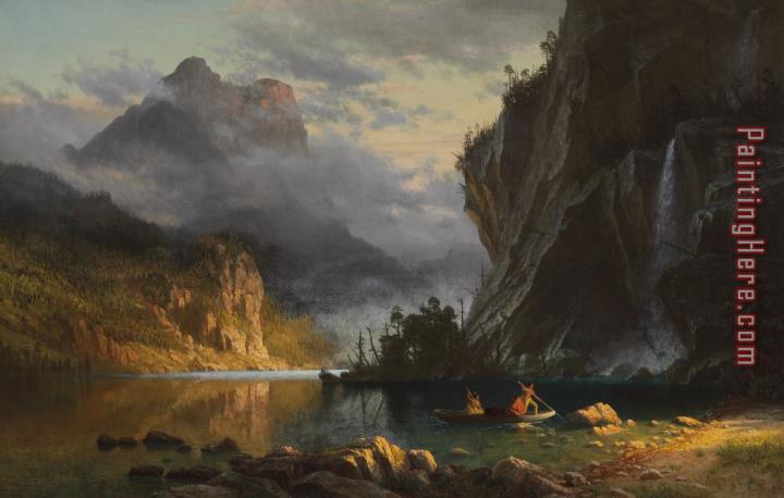 Albert Bierstadt Indians Spear Fishing